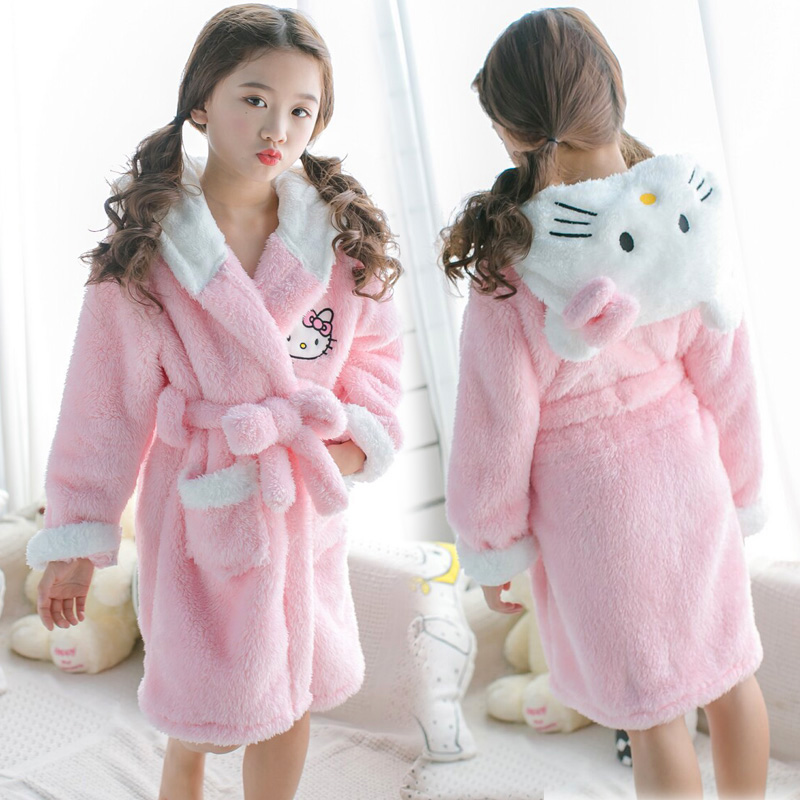 Baby Clothing Winter - Hello Kitty Miniso Coral fleece nightgown