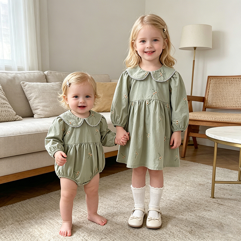 Baby Clothing Patterns - Sisters Clothes Infant Baby Girls Ruffled