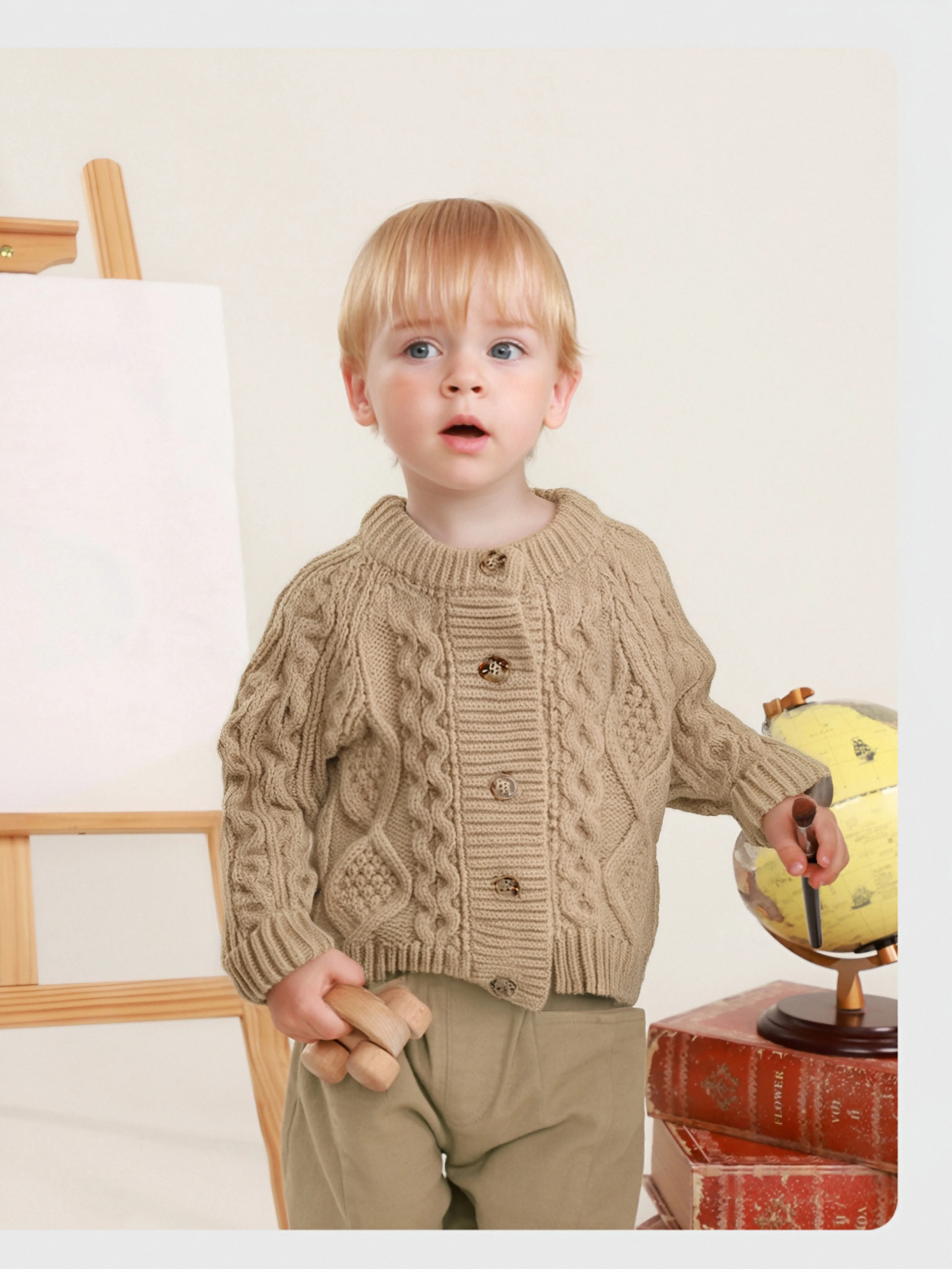 Autumn Sweater Children's Clot - Knit Cardigan Infant incelemesi ve fiyatı