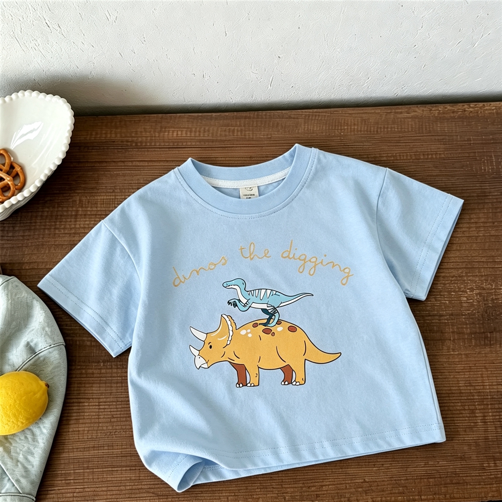 Cartoon Dinosaur Print TShirt  - Baby Clothing Designer incelemesi ve fiyatı