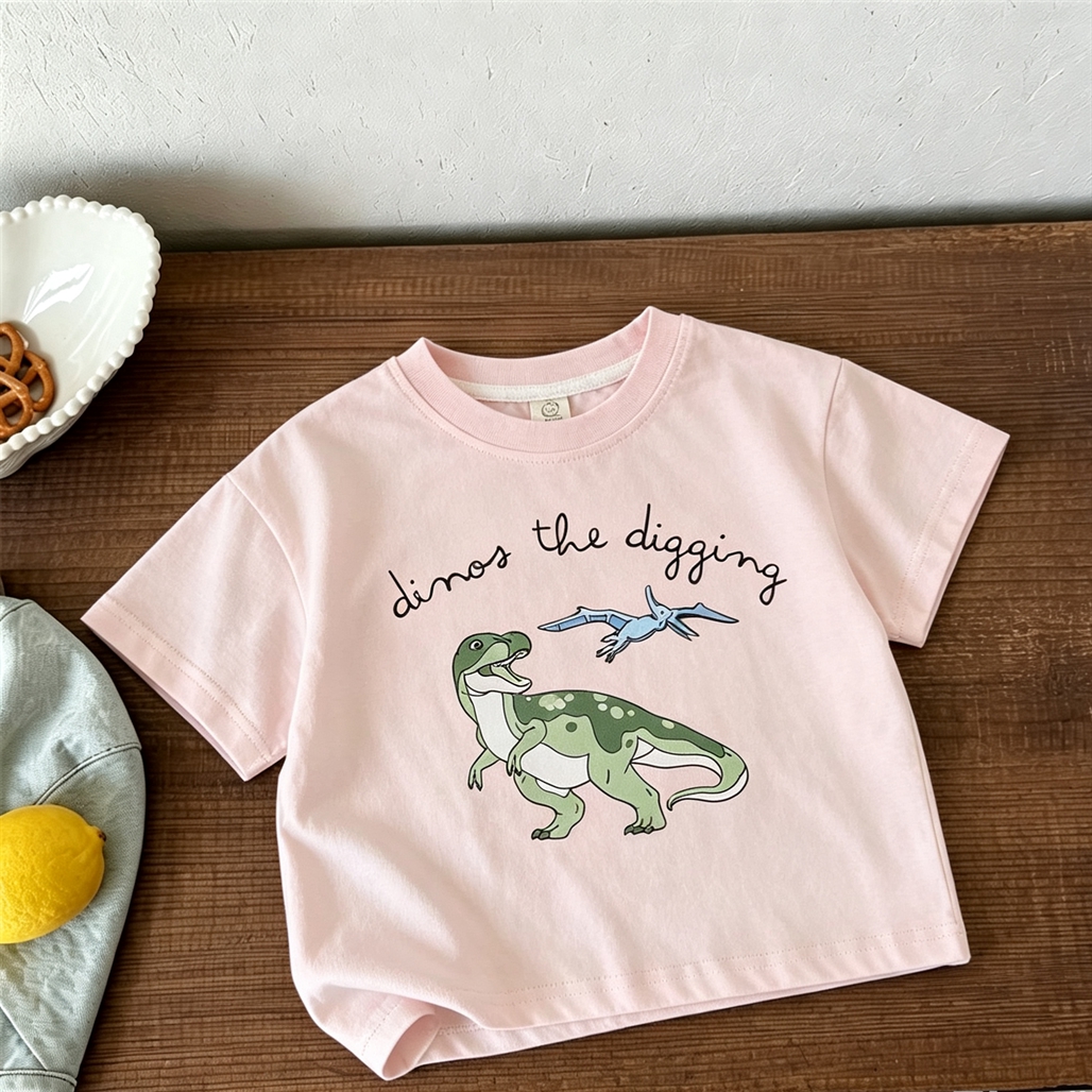 Cartoon Dinosaur Print TShirt  - Baby Clothing Designer incelemesi ve fiyatı