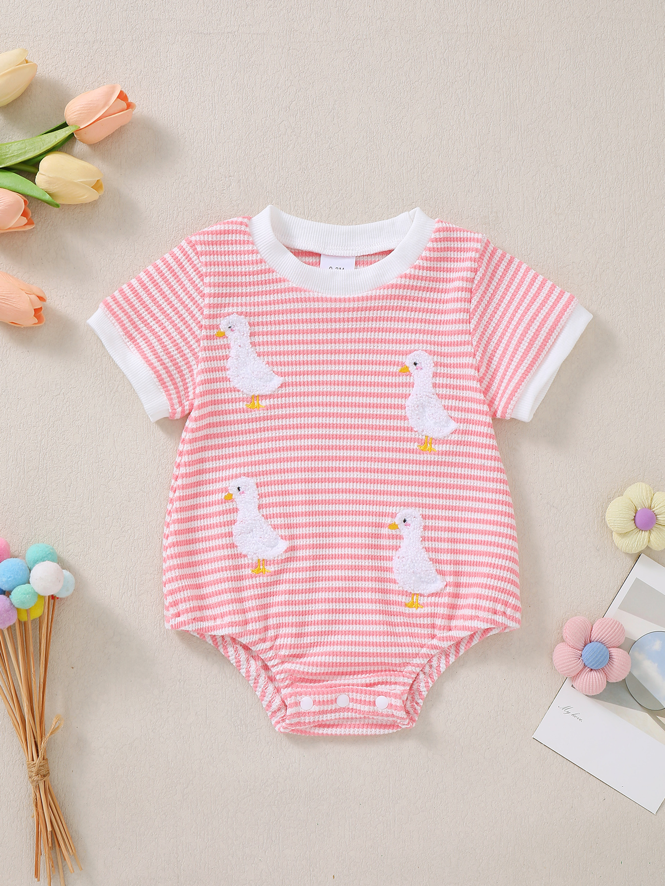 Baby Girl Summer Pink Stripes  - Baby Clothing Designer incelemesi ve fiyatı