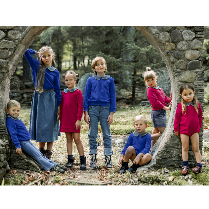 Ali Plus Aw25 Denim Collar Swe - Baby Clothing Winter incelemesi ve fiyatı