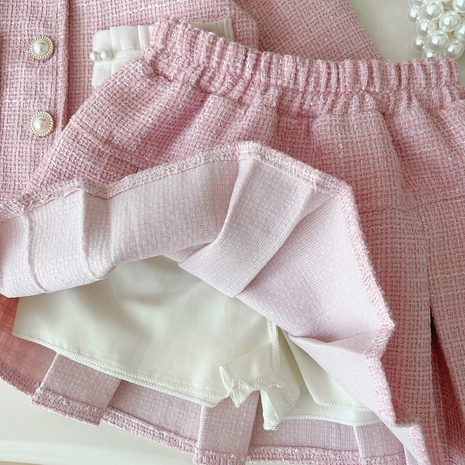 Tweed Pink Girl Boutique Outfi - Baby Clothing Designer incelemesi ve fiyatı