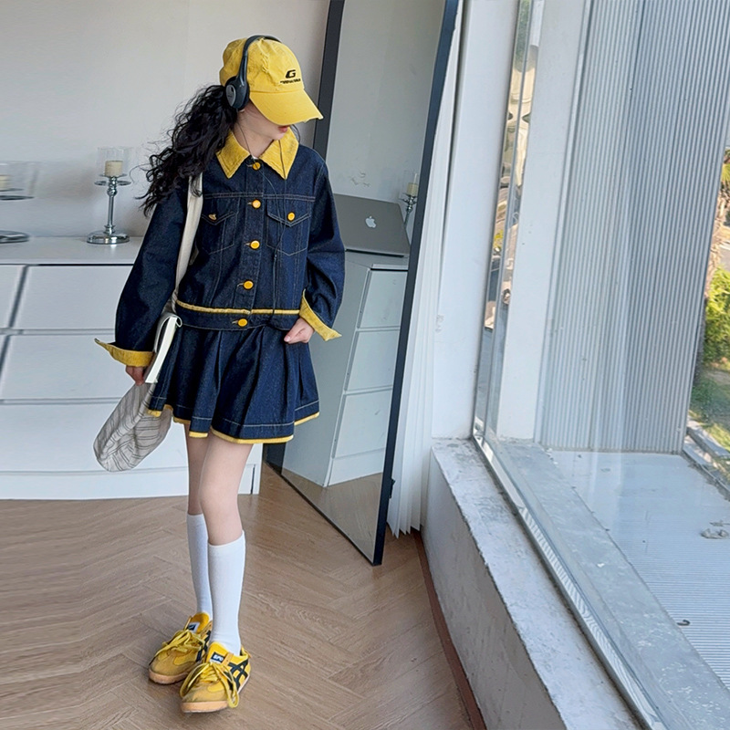 Teen Girls Trendy Yellow Lapel - Baby Clothing Yellow incelemesi ve fiyatı