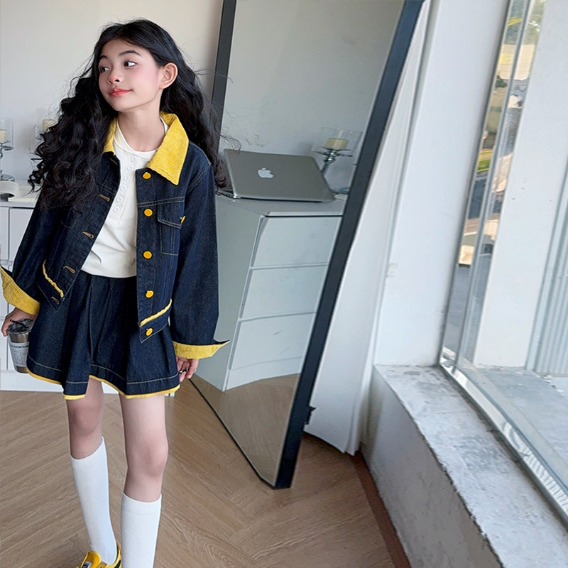 Teen Girls Trendy Yellow Lapel - Baby Clothing Yellow incelemesi ve fiyatı