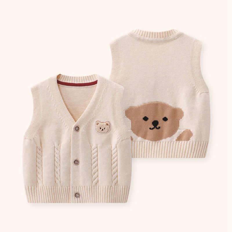 Baby Bear Vest Spring Outerwea - Knit Cardigan Infant incelemesi ve fiyatı