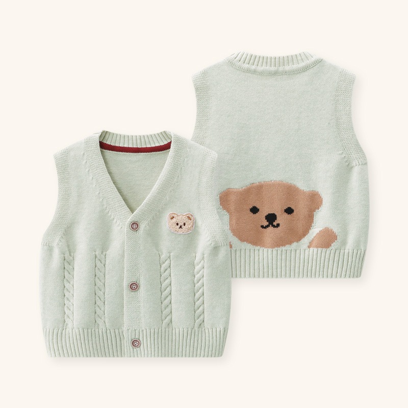 Baby Bear Vest Spring Outerwea - Knit Cardigan Infant incelemesi ve fiyatı