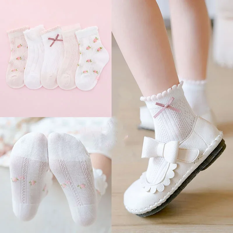 Kids Socks 5 Pairs/Lot Spring  - Baby Clothing Patterns incelemesi ve fiyatı