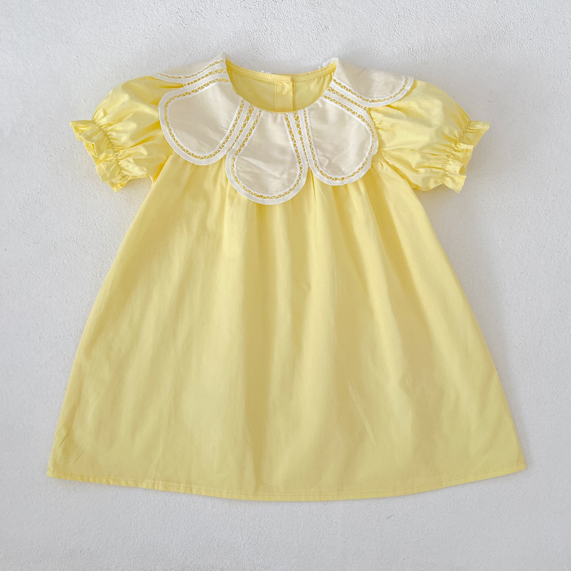 Summer New 2-6Yrs Baby Dress G - Baby Clothing Yellow incelemesi ve fiyatı