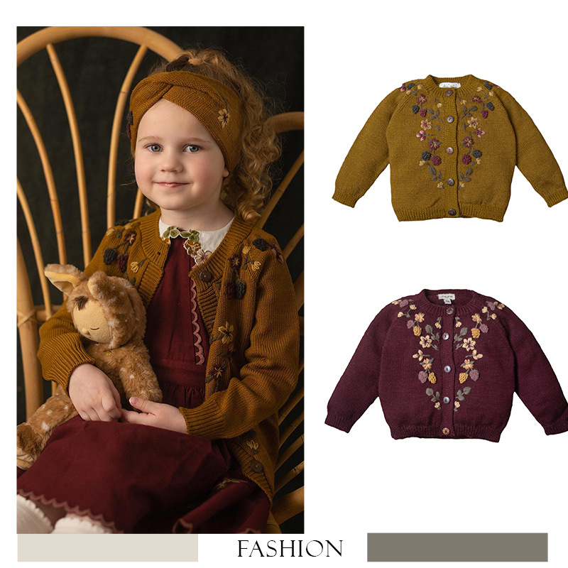 2024 Girls Knitted Cardigan Wo - Knit Cardigan Infant incelemesi ve fiyatı